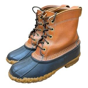 LL Bean Women’s Size 7  Freeport Maine Hunting Duck Boots Brown Boots Vintage